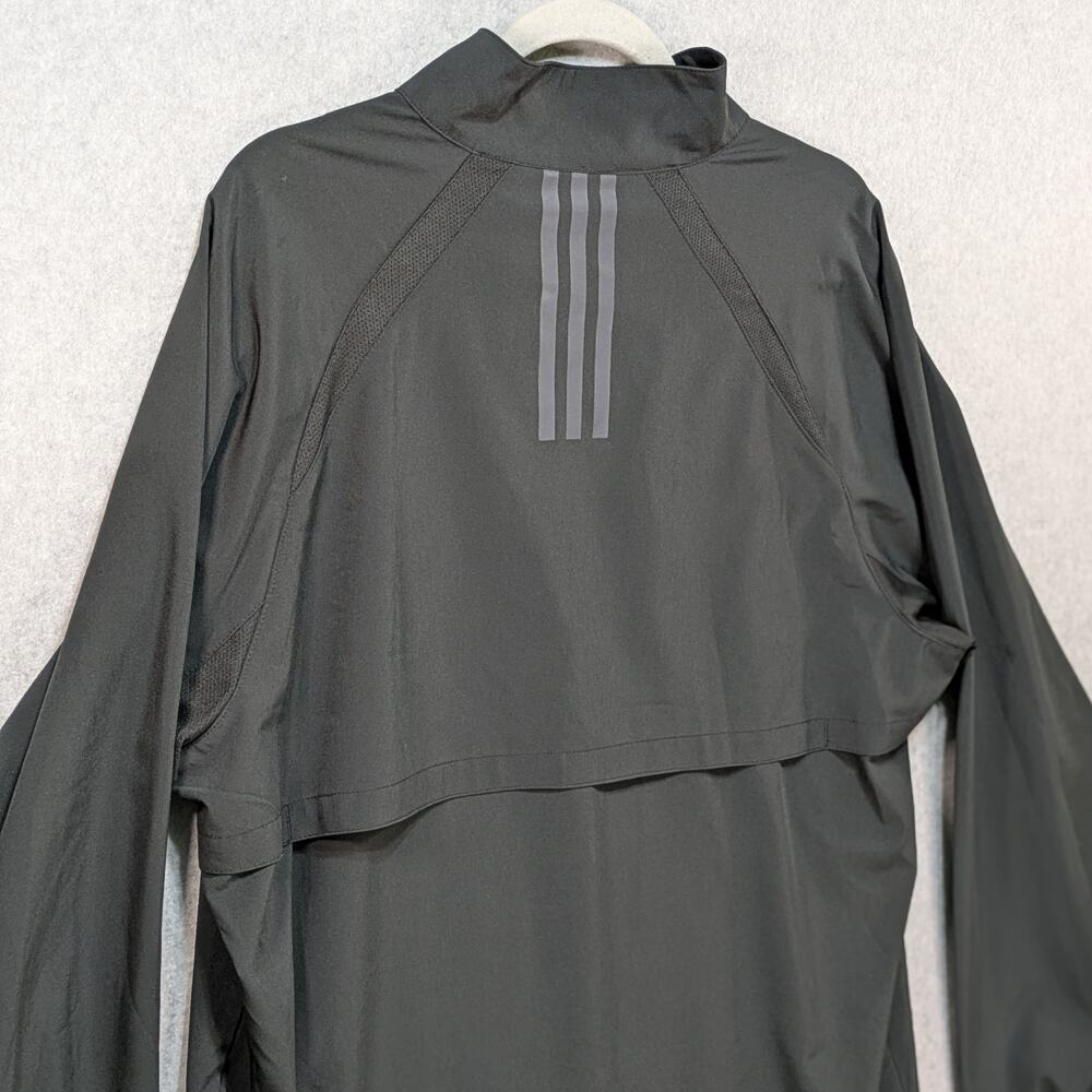 Adidas Men’s M Black Lightweight Windbreaker Jacket Athletic Running Sport - Picture 14 of 14